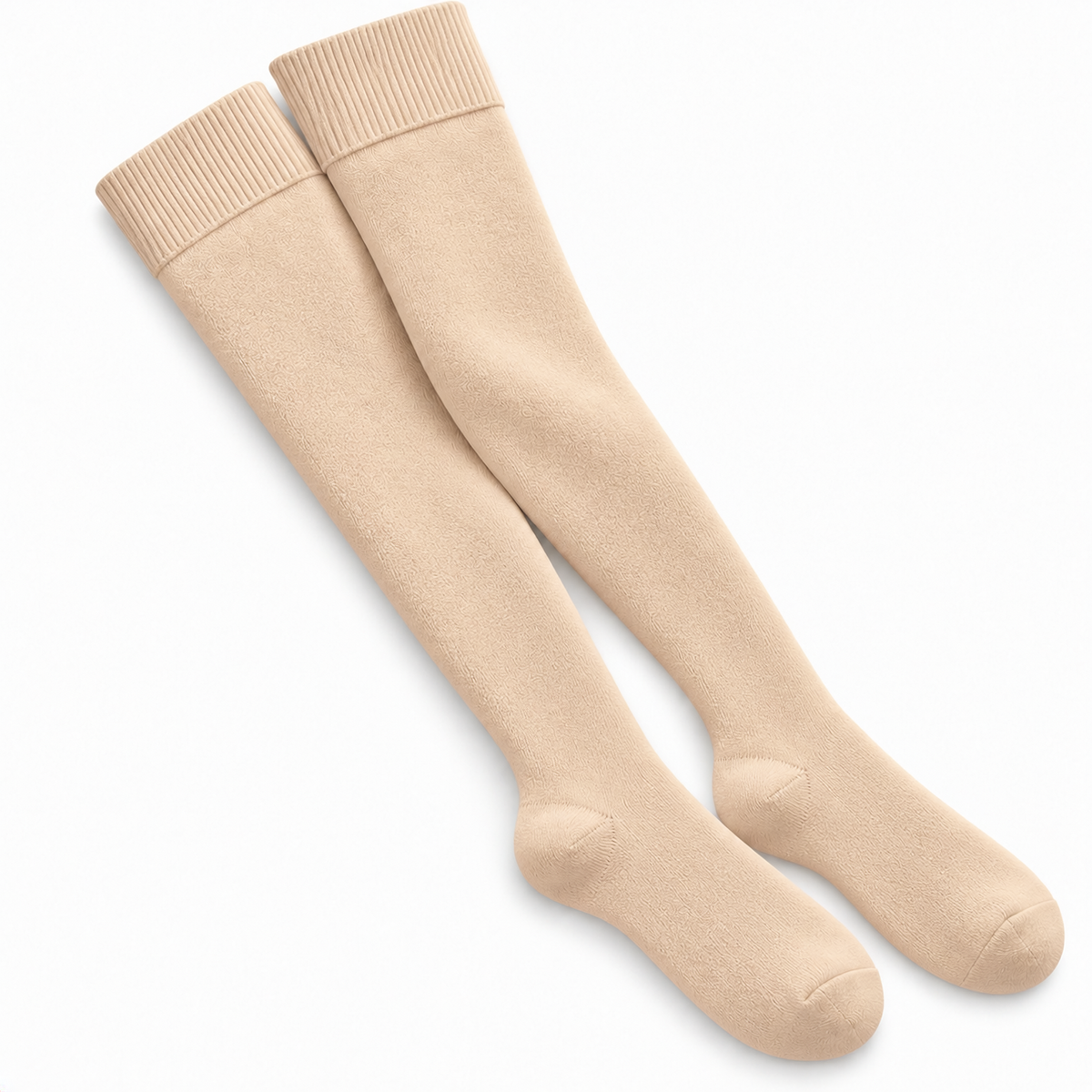 Terry Cotton Thigh High Length Skin Stockings