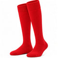 Terry Cotton Knee Length Red Long Socks