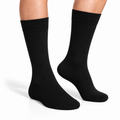 Stretch Fit Calf Length Black Socks