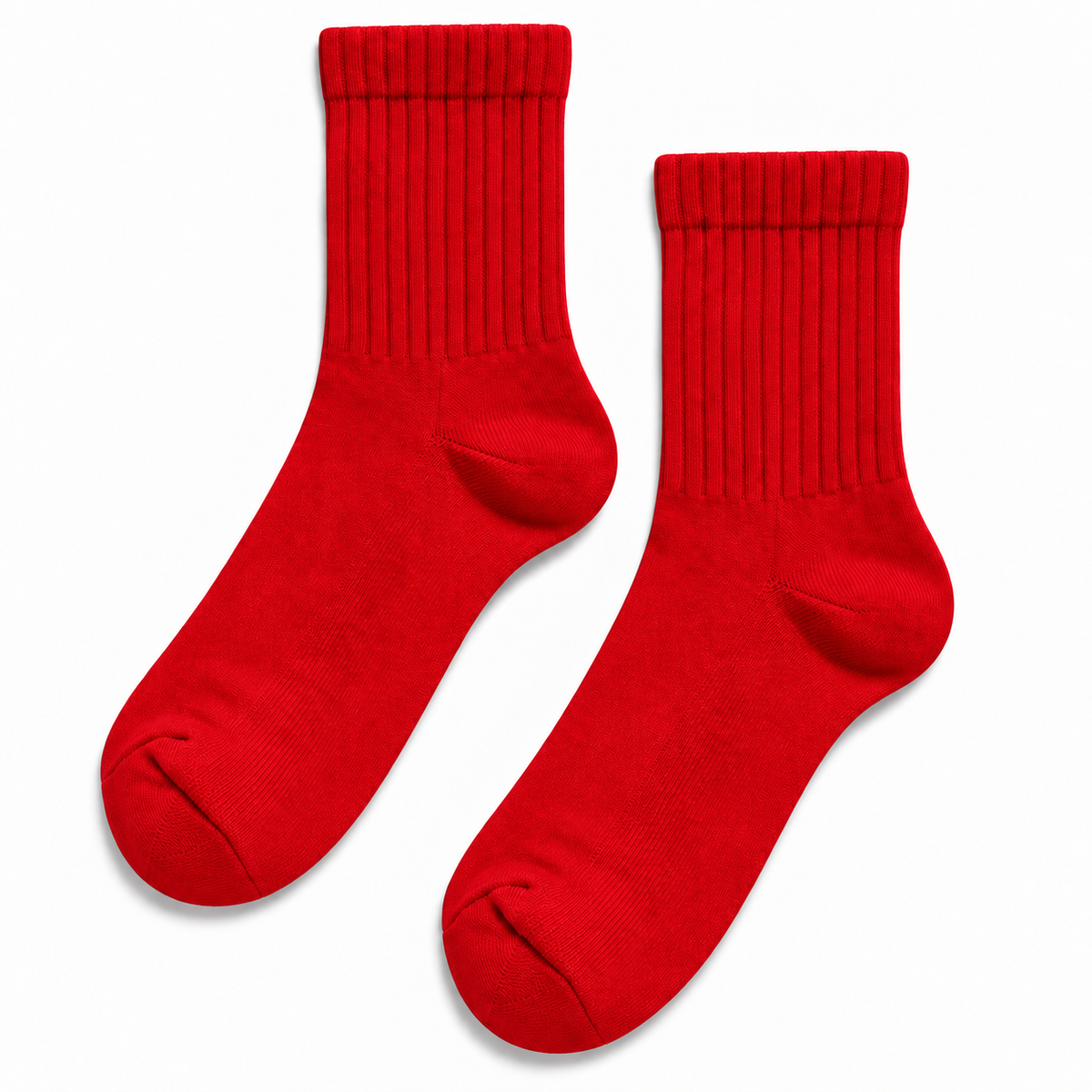 Terry Cotton Ankle Length Red Socks