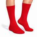 Stretch Fit Calf Length Red Socks