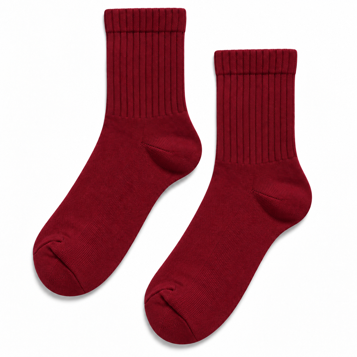 Terry Cotton Ankle Length Wine Red Socks