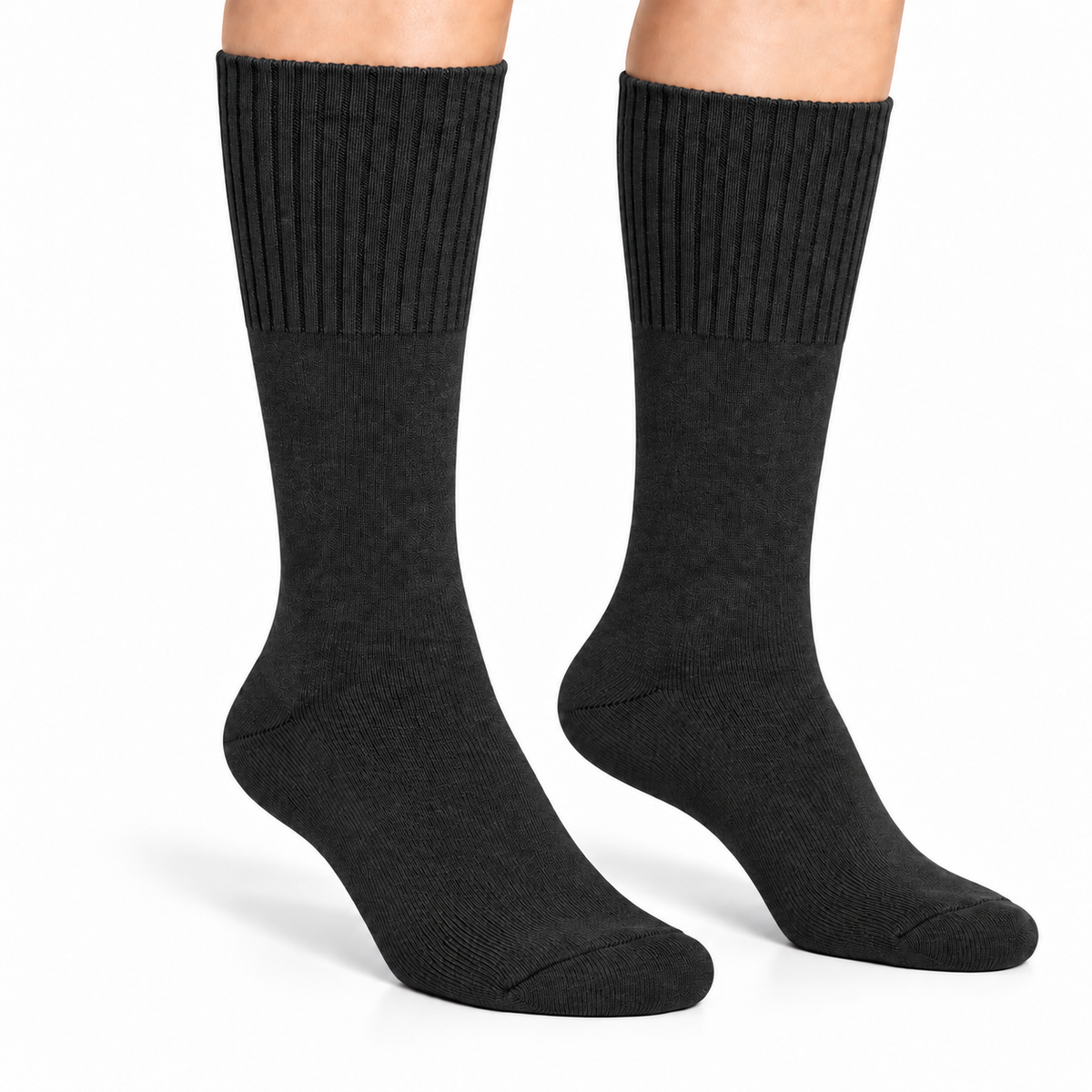 Terry Cotton Calf Length White Socks