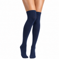 Navy Blue Knee Length Cotton Socks Non Terry