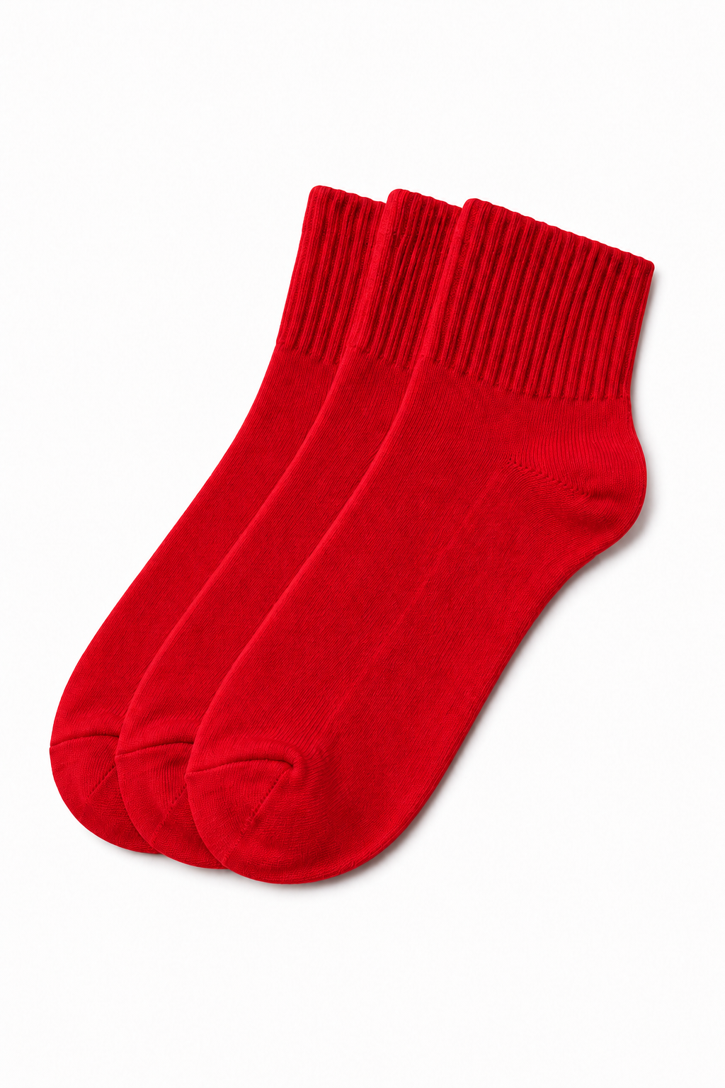 Red Ankle Length Pure Cotton Socks 4 Pairs