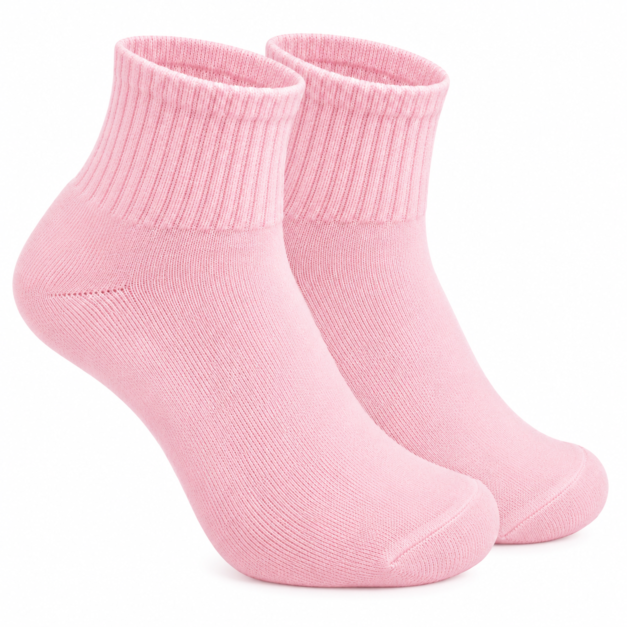 Pink Ankle Length Pure Cotton Socks 4 Pairs