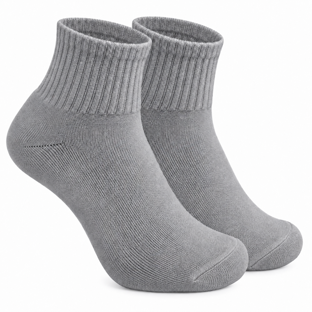 Grey Ankle Length Pure Cotton Socks 4 Pairs