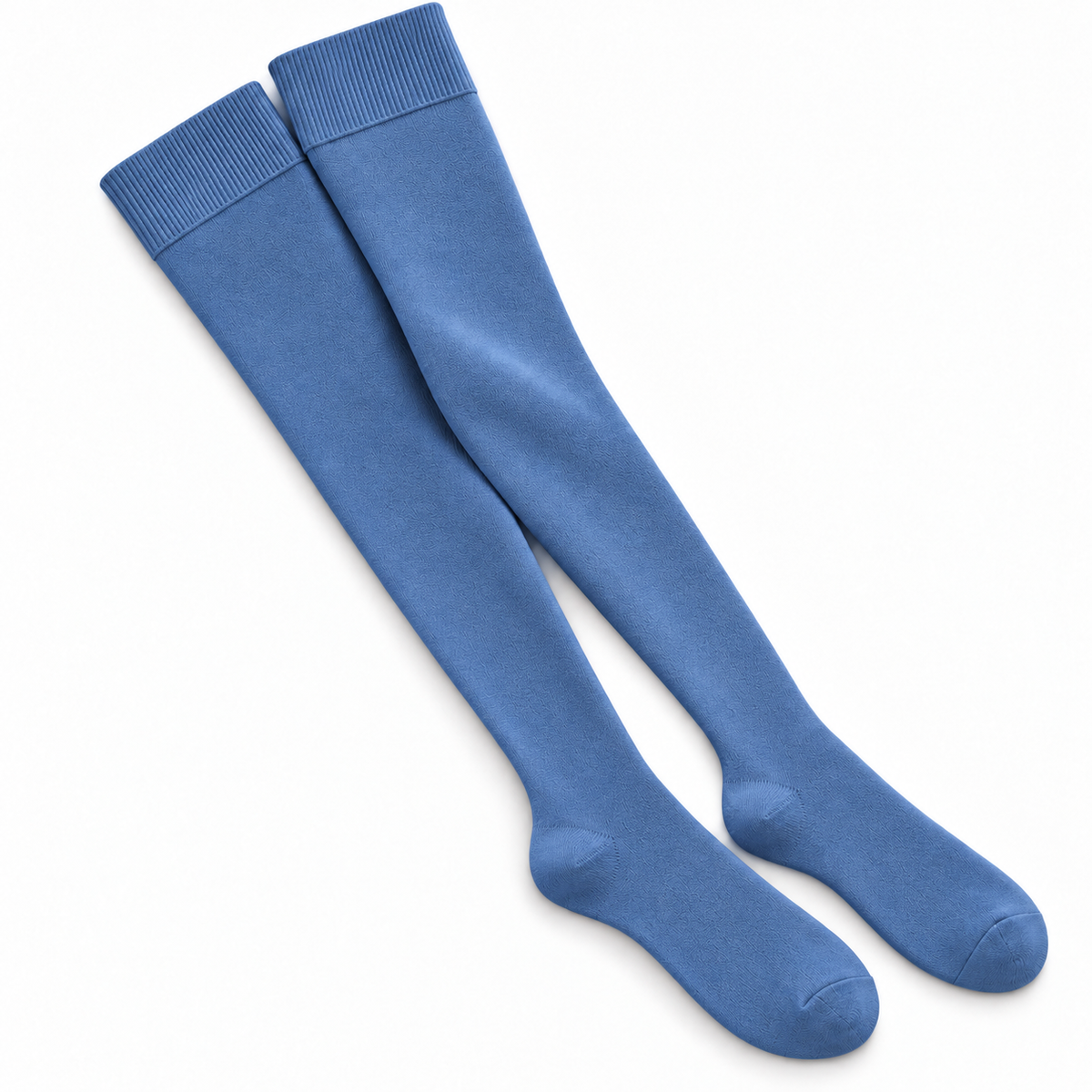 Stretch Fit Thigh High Length Blue Stockings