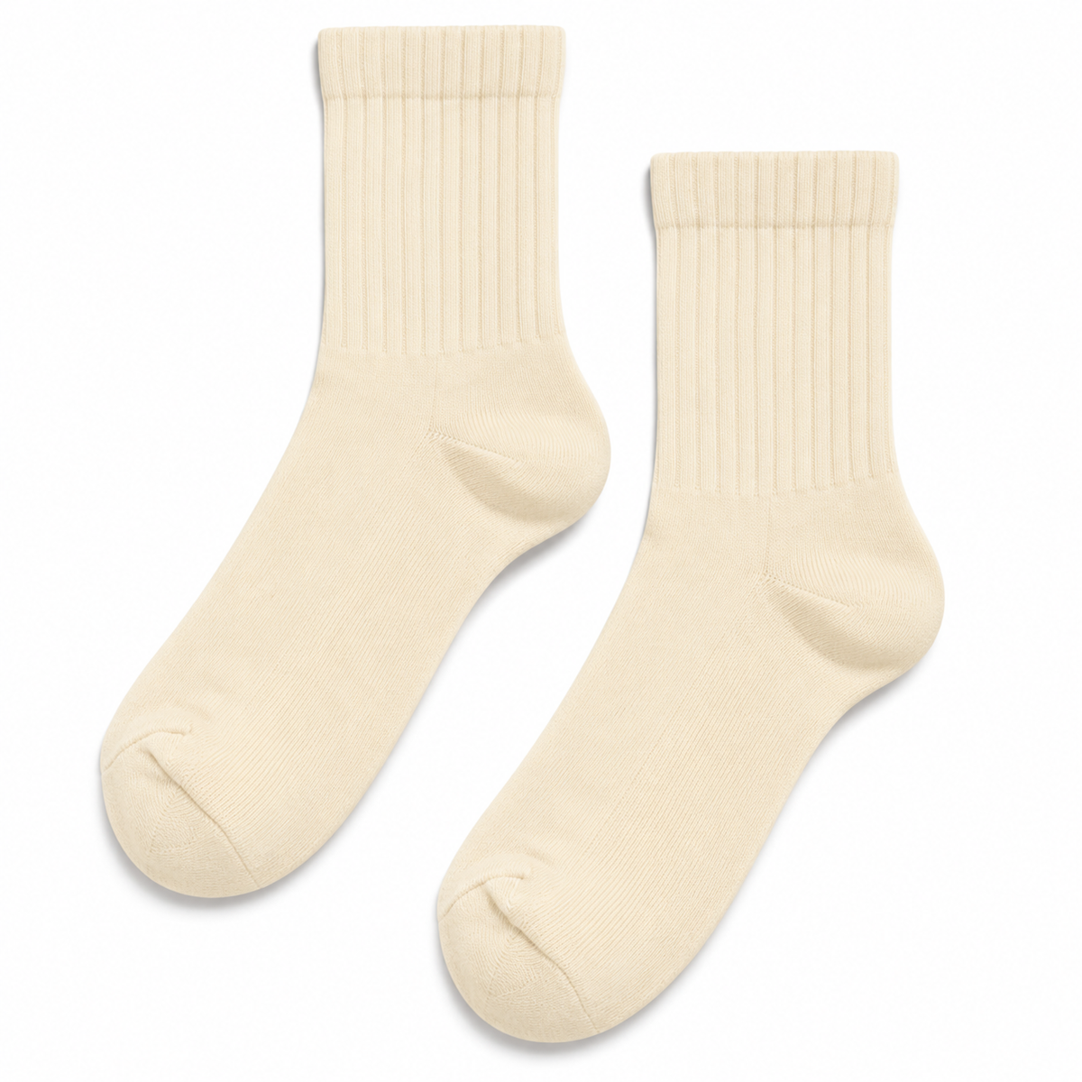Terry Cotton Ankle Length Cream Socks