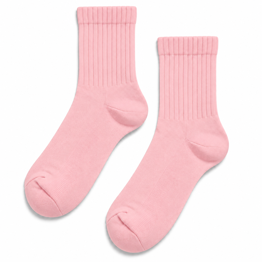 Terry Cotton Ankle Length Pink Socks