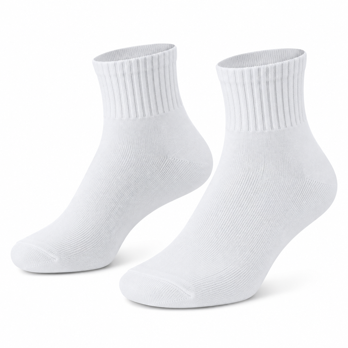 Terry Cotton Ankle Length White Socks