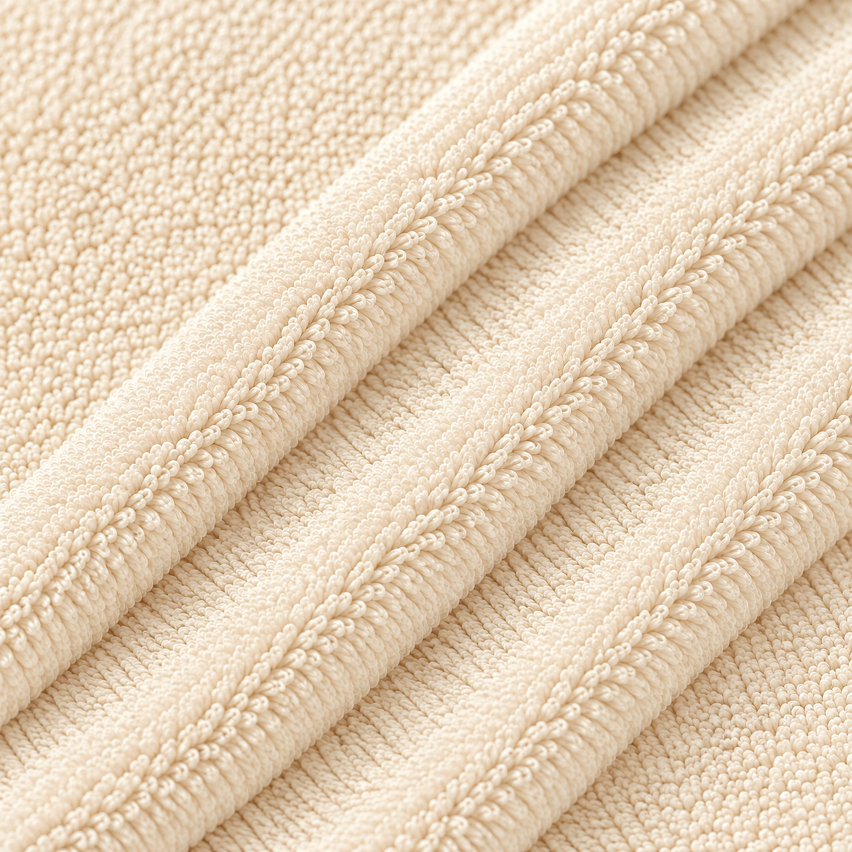 Terry Cotton Ankle Length Cream Socks