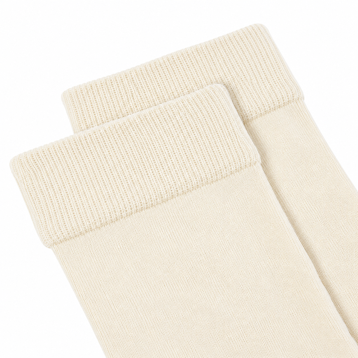 Stretch Fit Knee Length Cream Long Socks