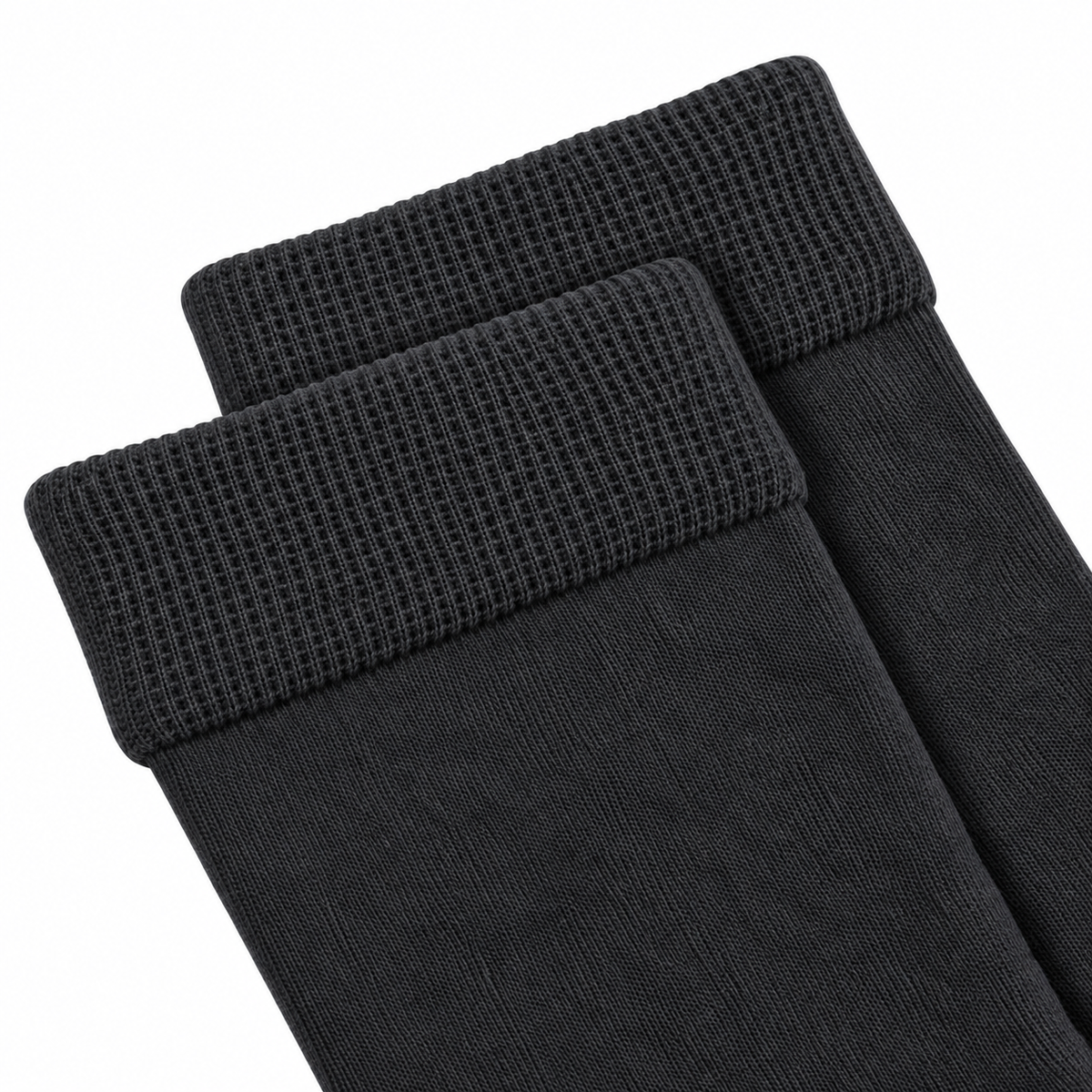 Stretch Fit Knee Length Light Black Long Socks