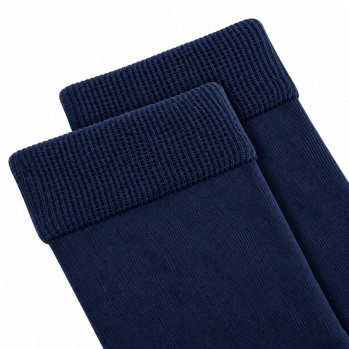 Stretch Fit Knee Length Navy Blue Long Socks