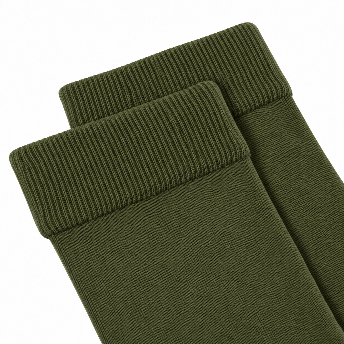 Stretch Fit Knee Length Olive Green Long Socks
