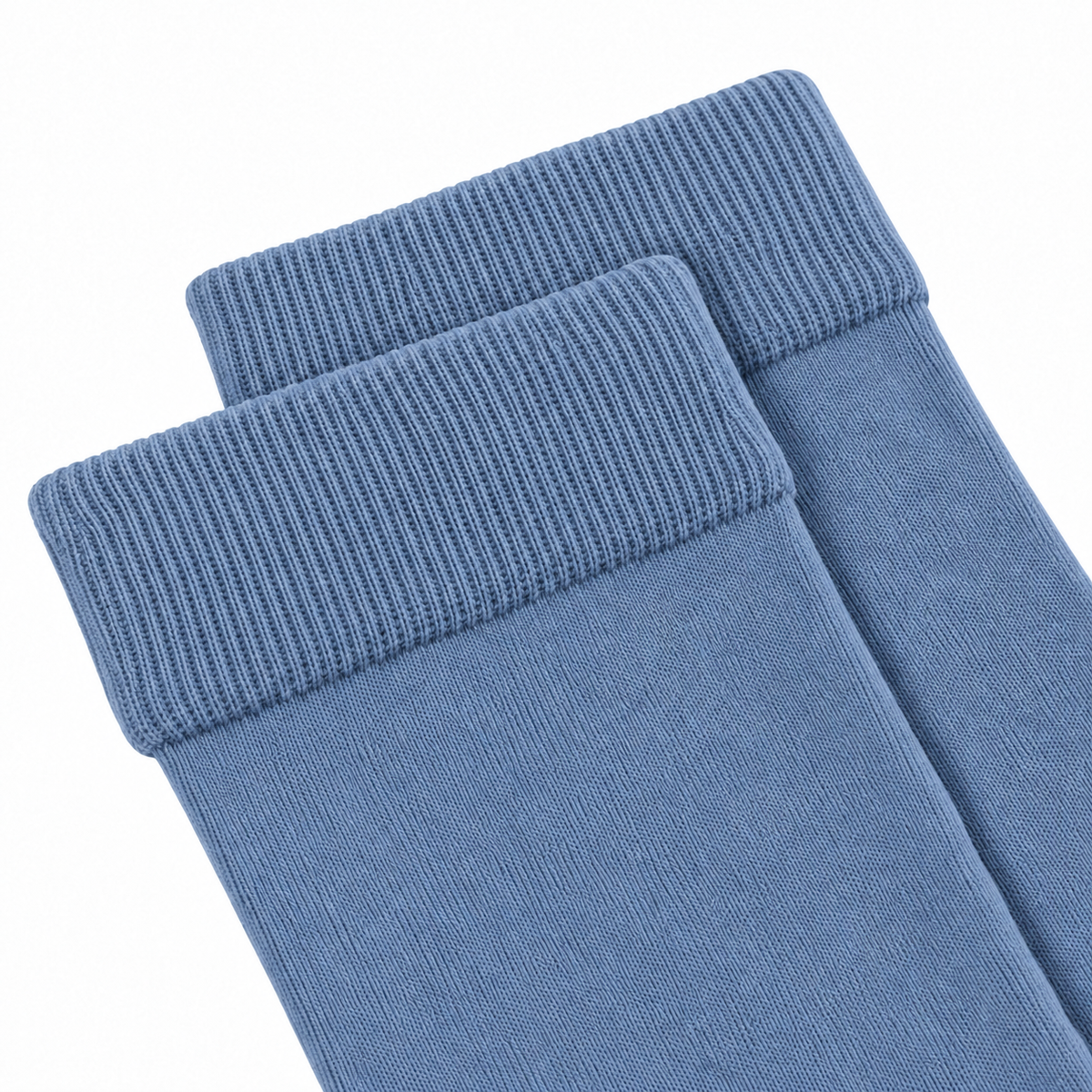 Stretch Fit Knee Length Faded Blue Long Socks