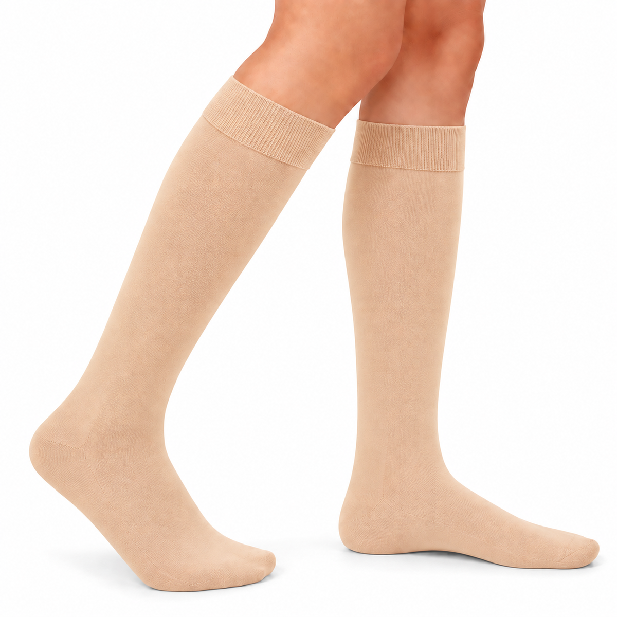 Stretch Fit Knee Length Skin Long Socks