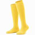Stretch Fit Knee Length Yellow Long Socks