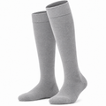 Stretch Fit Knee Length Grey Long Socks