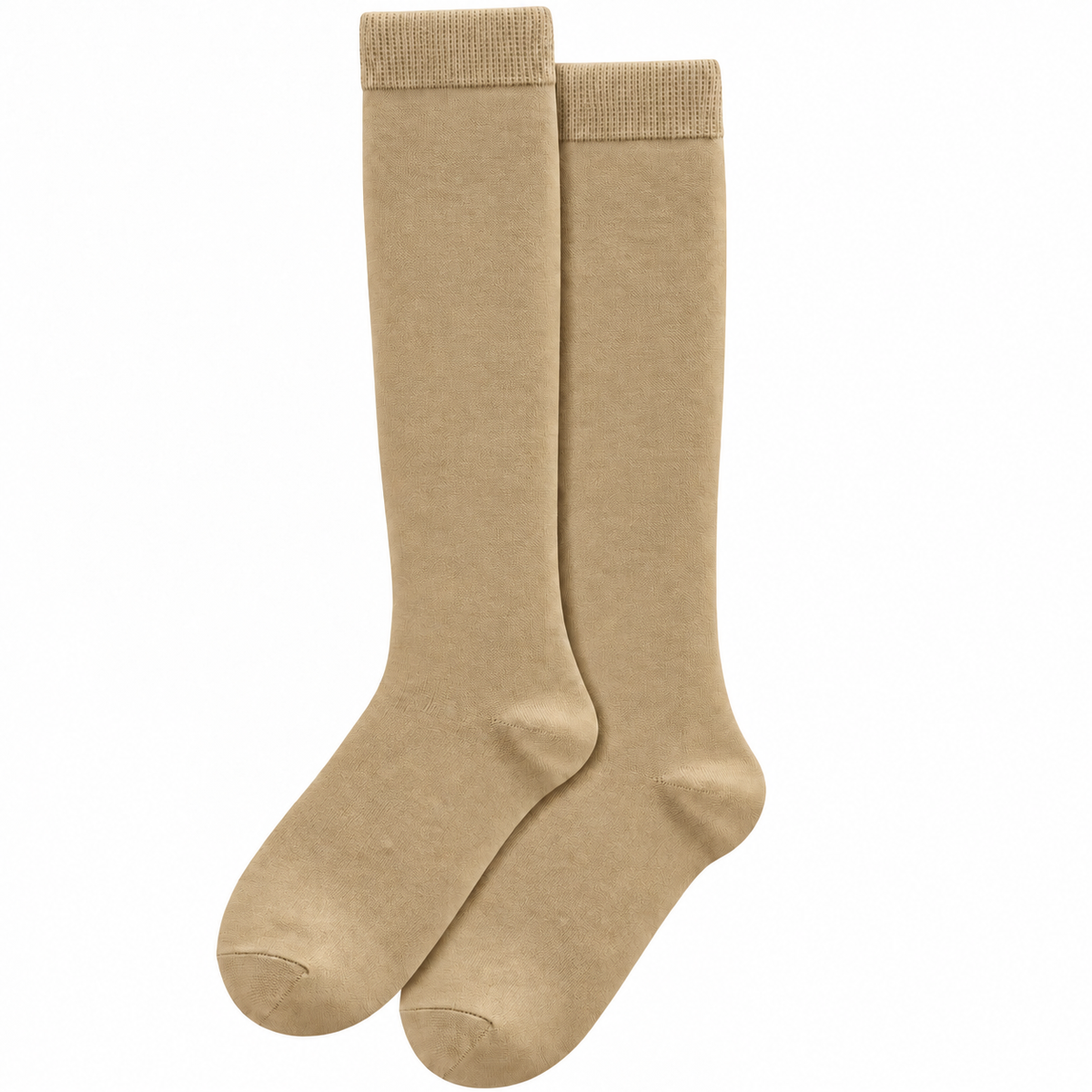 Stretch Fit Knee Length Khakhi Long Socks