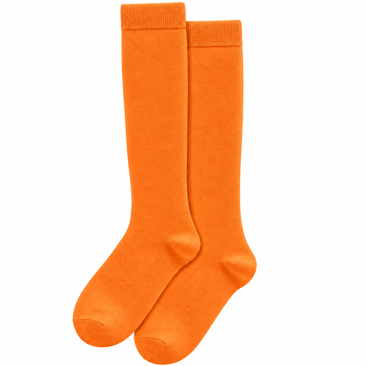 Stretch Fit Knee Length Orange Long Socks