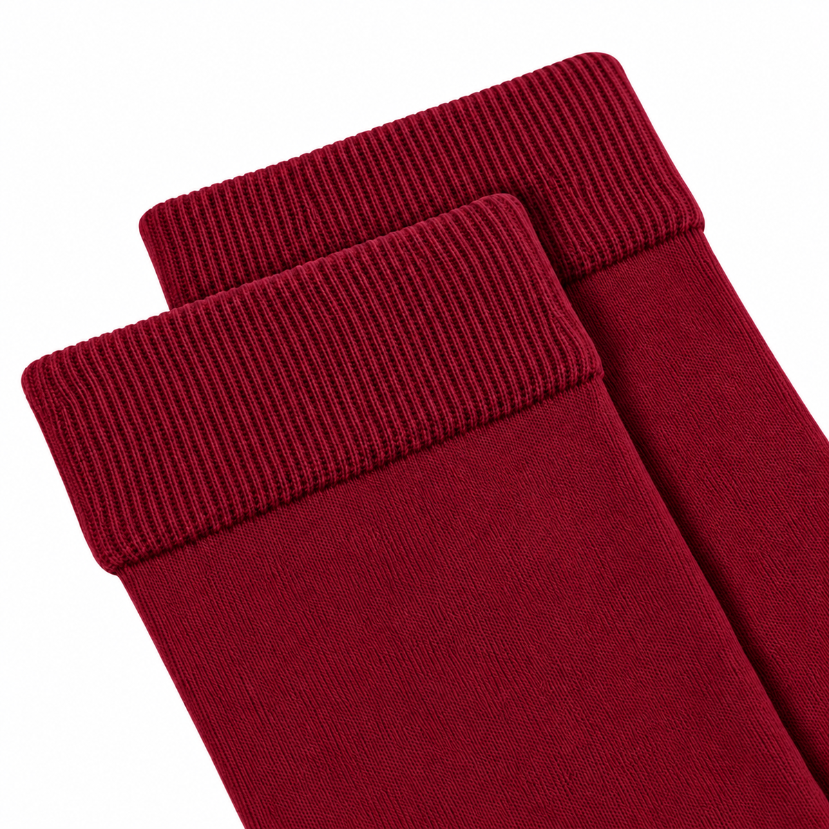 Stretch Fit Knee Length Wine Red Long Socks