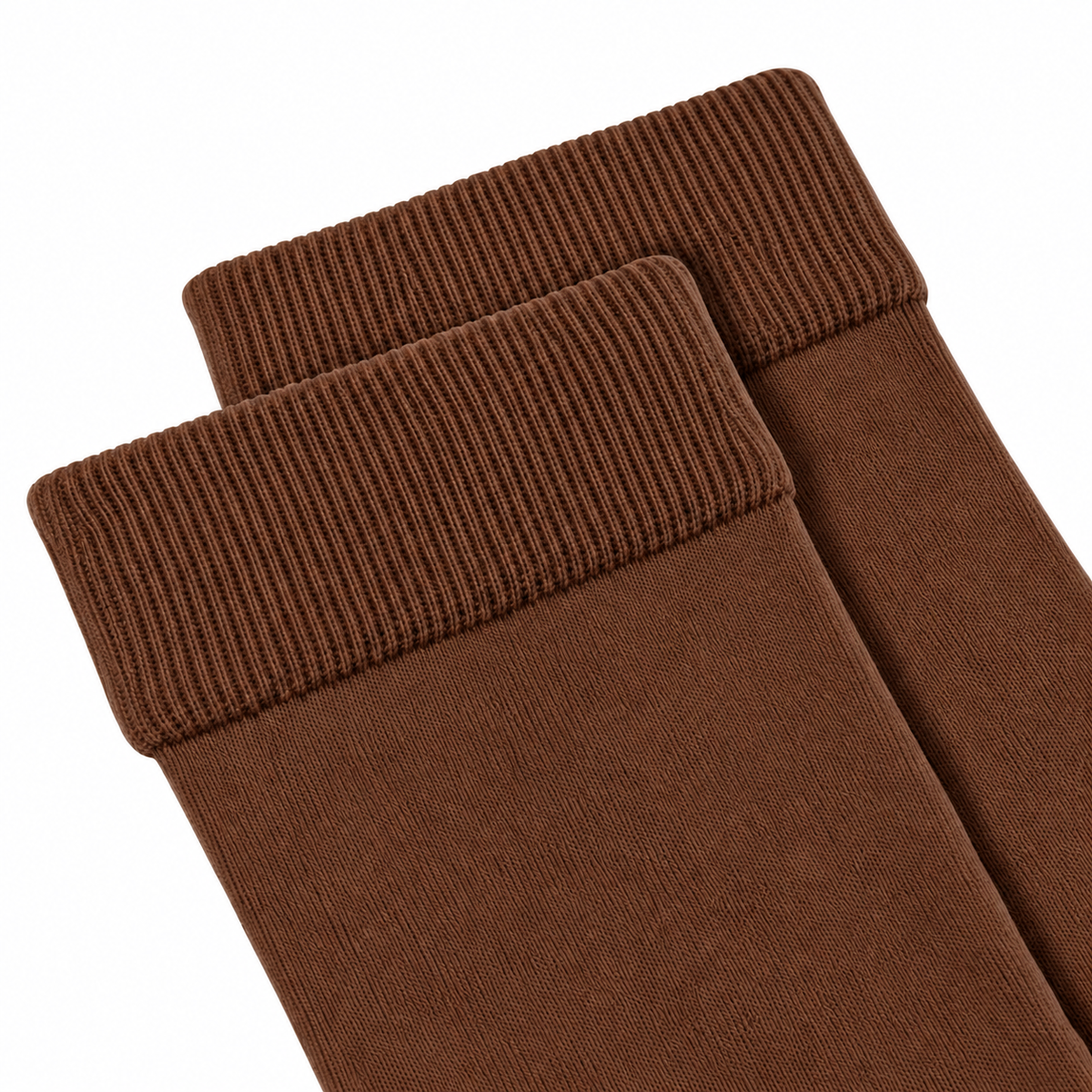 Stretch Fit Knee Length Brown Long Socks