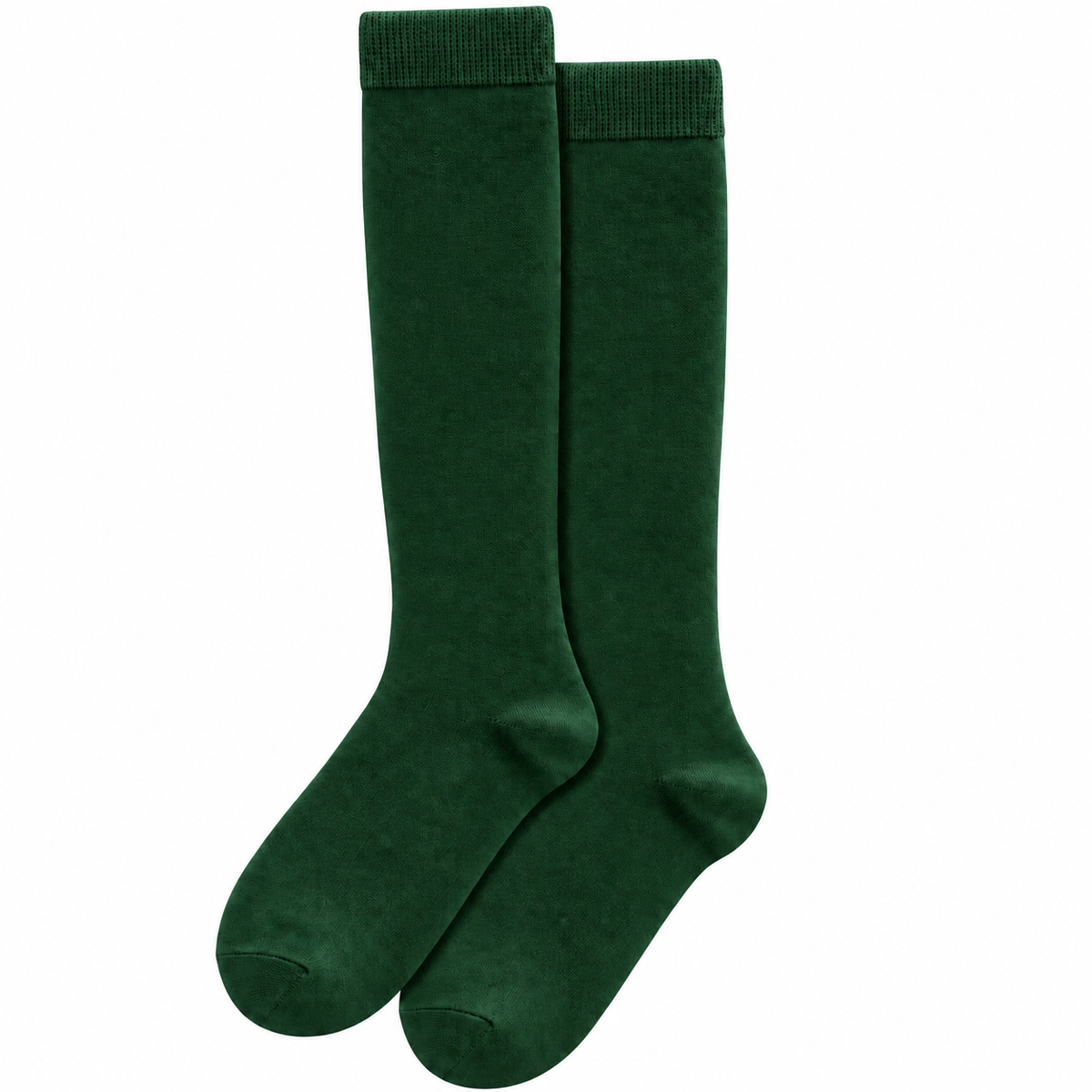 Stretch Fit Knee Length Dark Green Long Socks