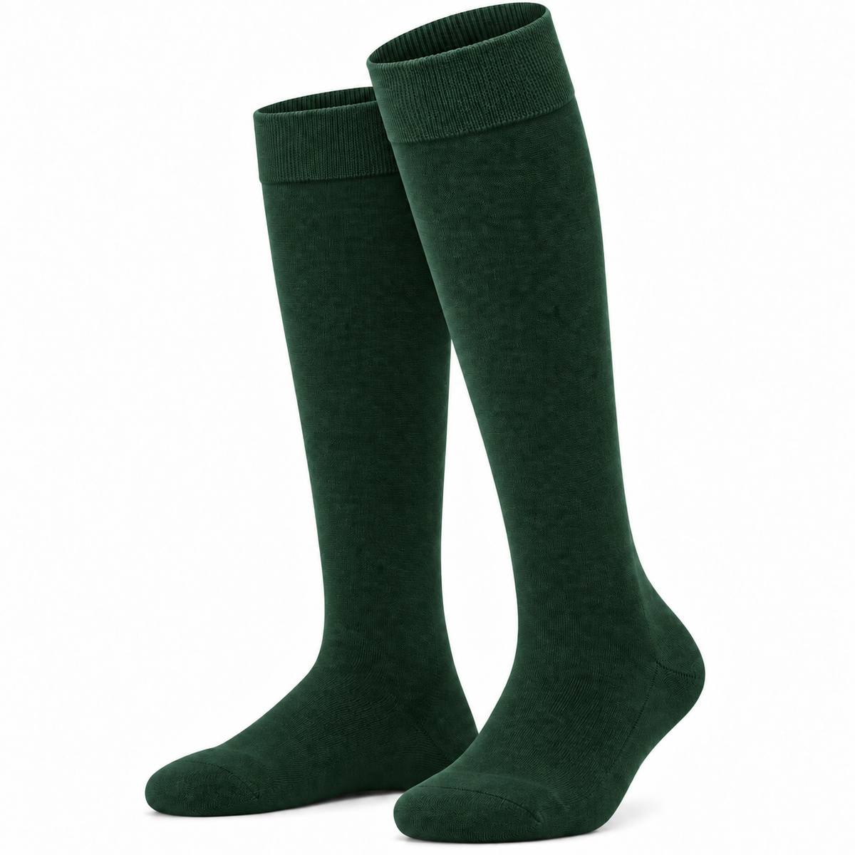 Stretch Fit Knee Length Dark Green Long Socks