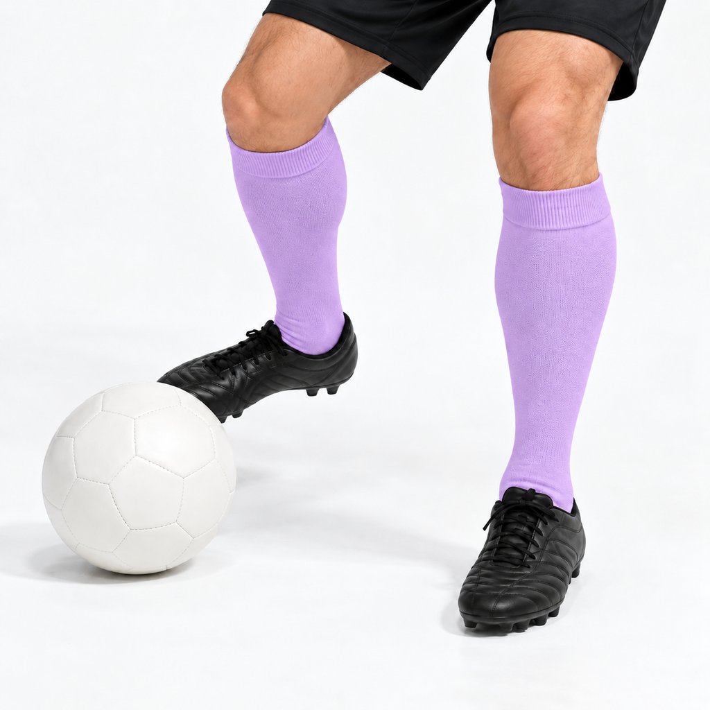 Stretch Fit Knee Length Lavender Long Socks