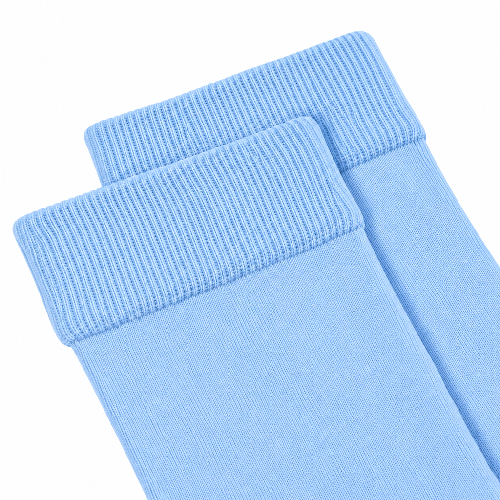 Stretch Fit Knee Length Blue Long Socks
