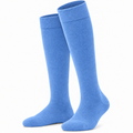 Stretch Fit Knee Length Blue Long Socks