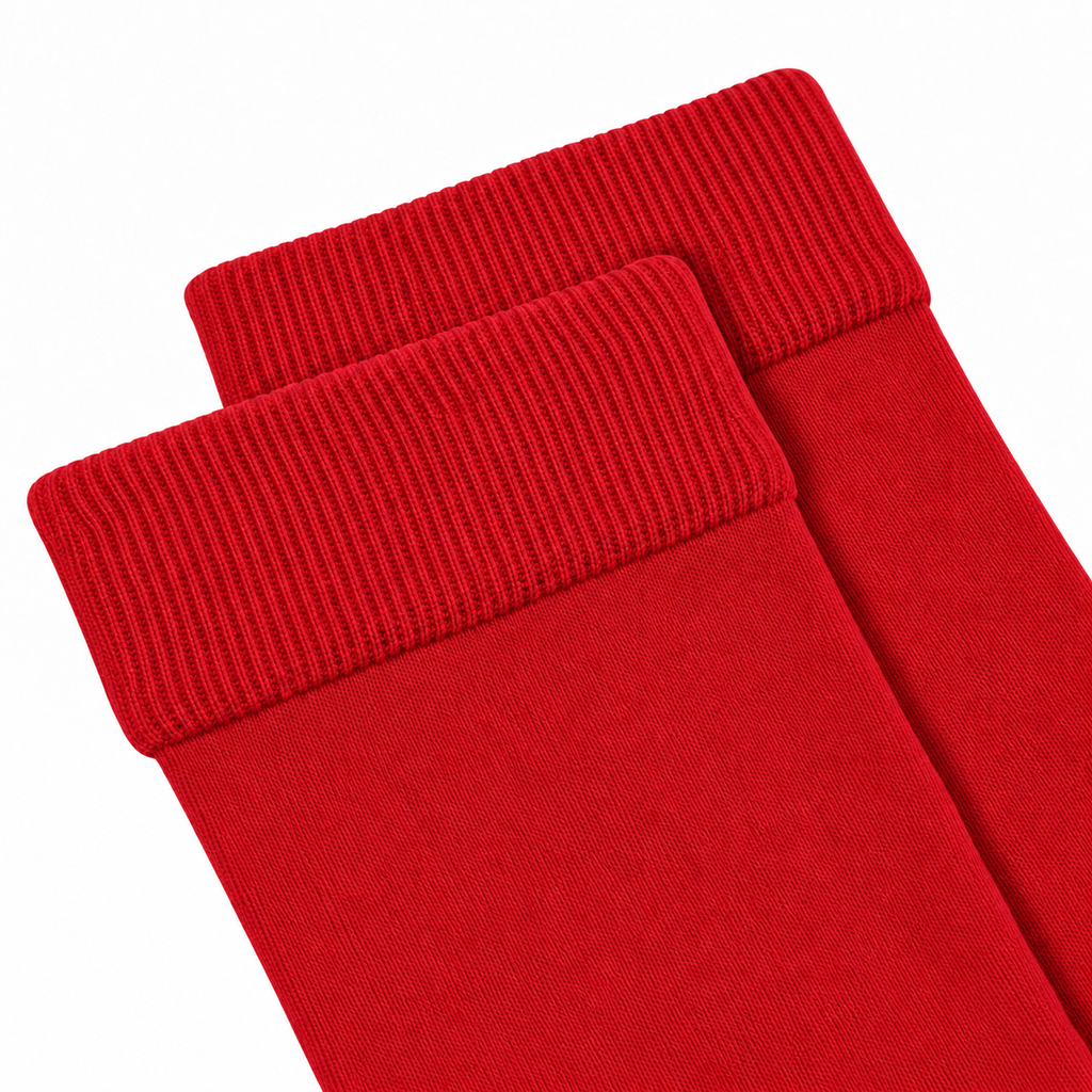 Stretch Fit Knee Length Red Long Socks