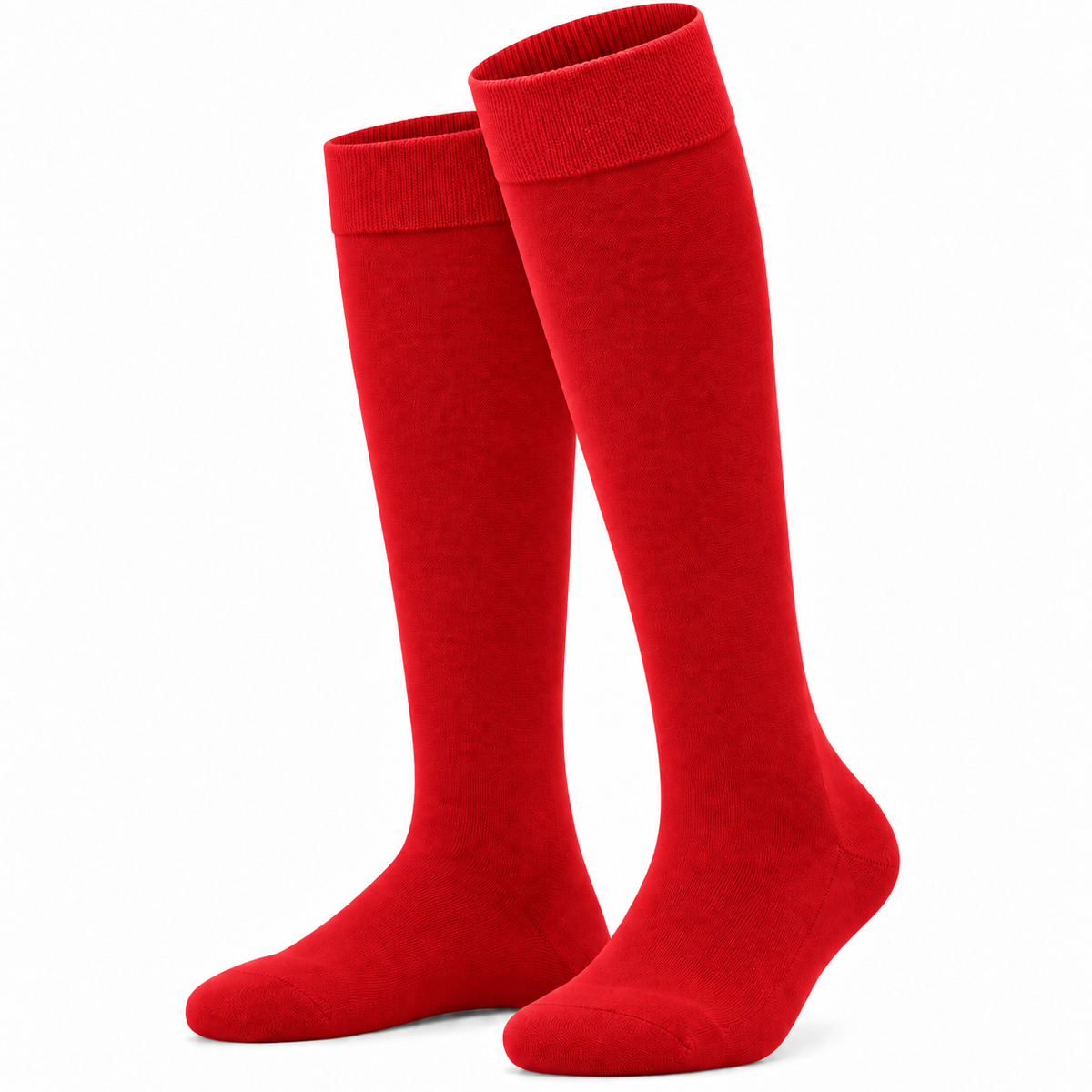 Stretch Fit Knee Length Red Long Socks