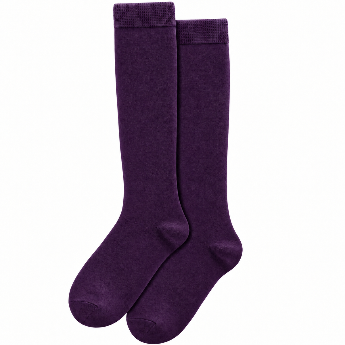Stretch Fit Knee Length Purple Long Socks