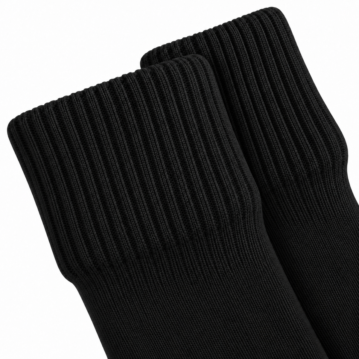 Terry Cotton Knee Length Black Socks For Sports Casual & Occasions