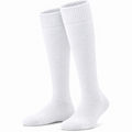 Terry Cotton Knee Length White Socks For Sports Casual & Occasions