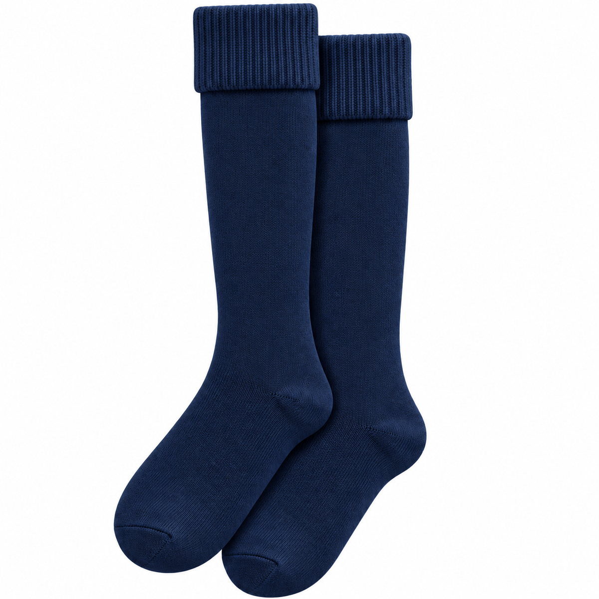 Terry Cotton Knee Length Navy Blue Long Socks
