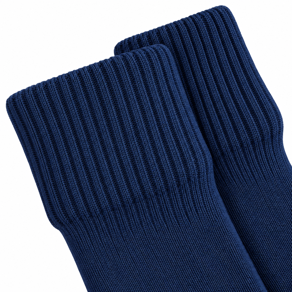 Terry Cotton Knee Length Navy Blue Long Socks