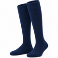 Terry Cotton Knee Length Navy Blue Long Socks