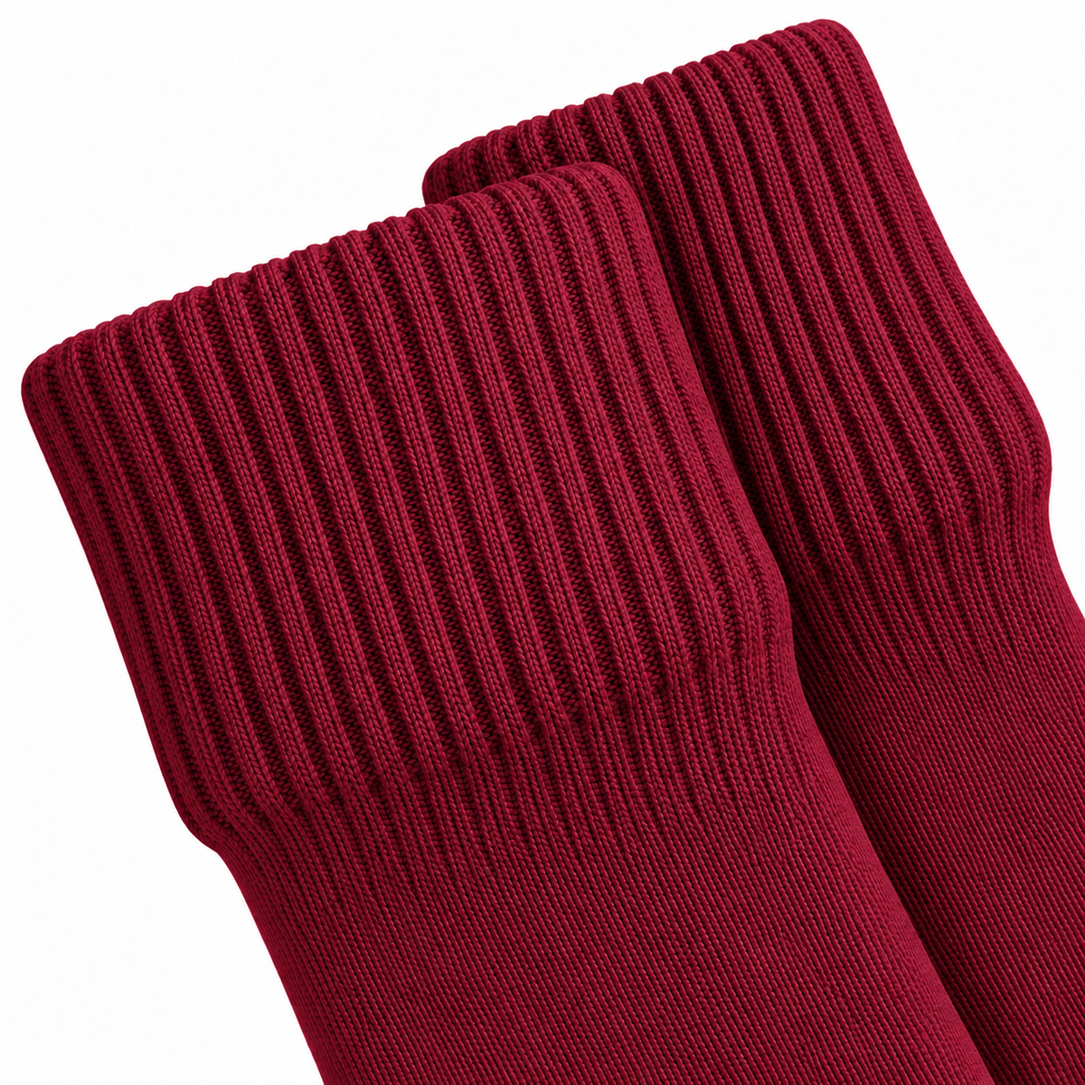 Terry Cotton Knee Length Wine Red Long Socks