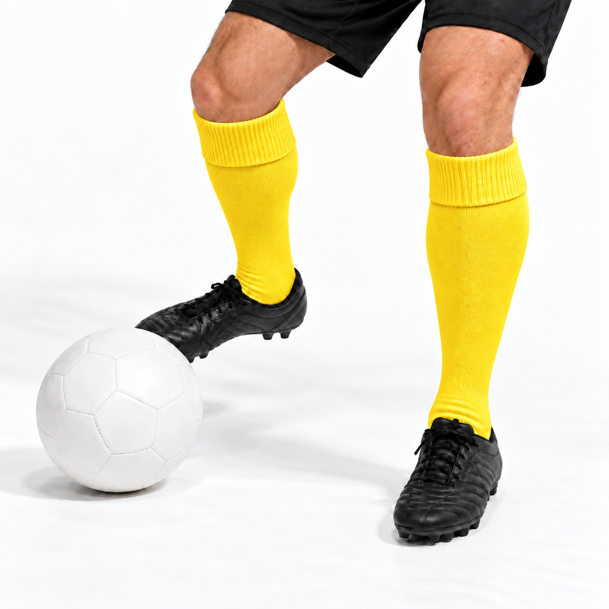 Terry Cotton Knee Length Yellow Long Socks