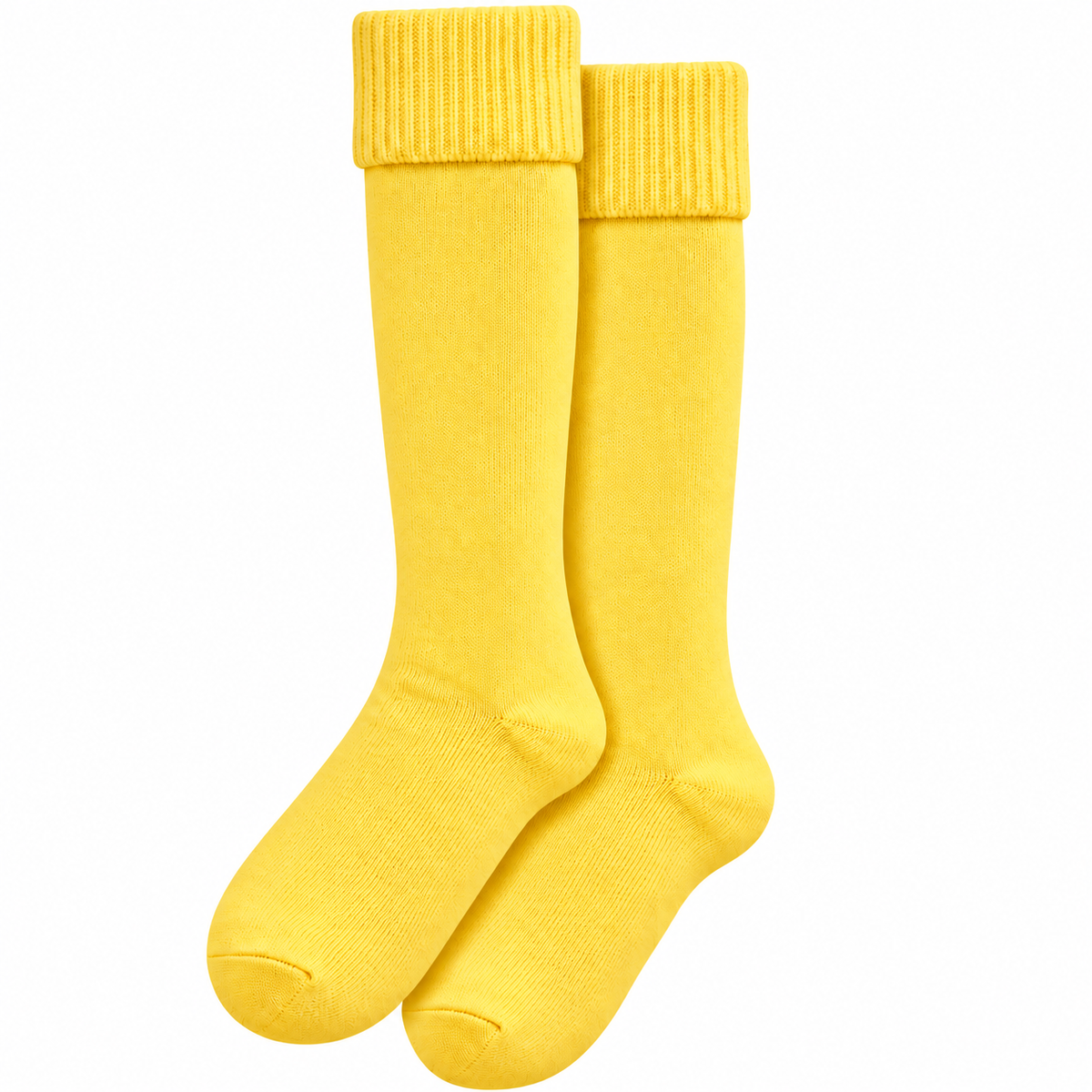 Terry Cotton Knee Length Yellow Long Socks