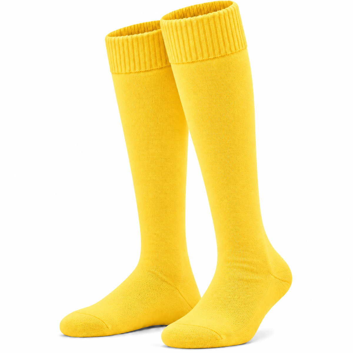 Terry Cotton Knee Length Yellow Long Socks
