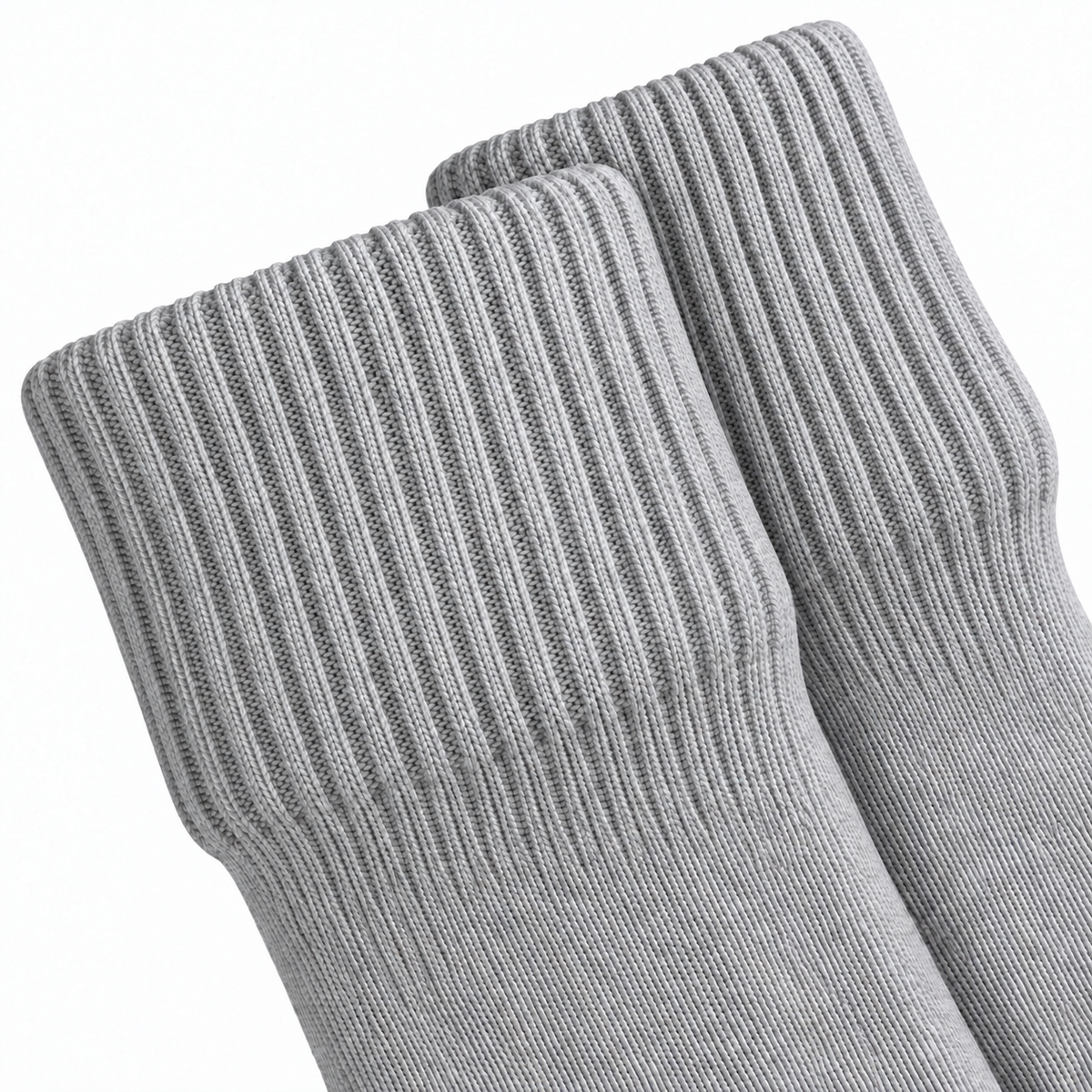 Terry Cotton Knee Length Grey Long Socks
