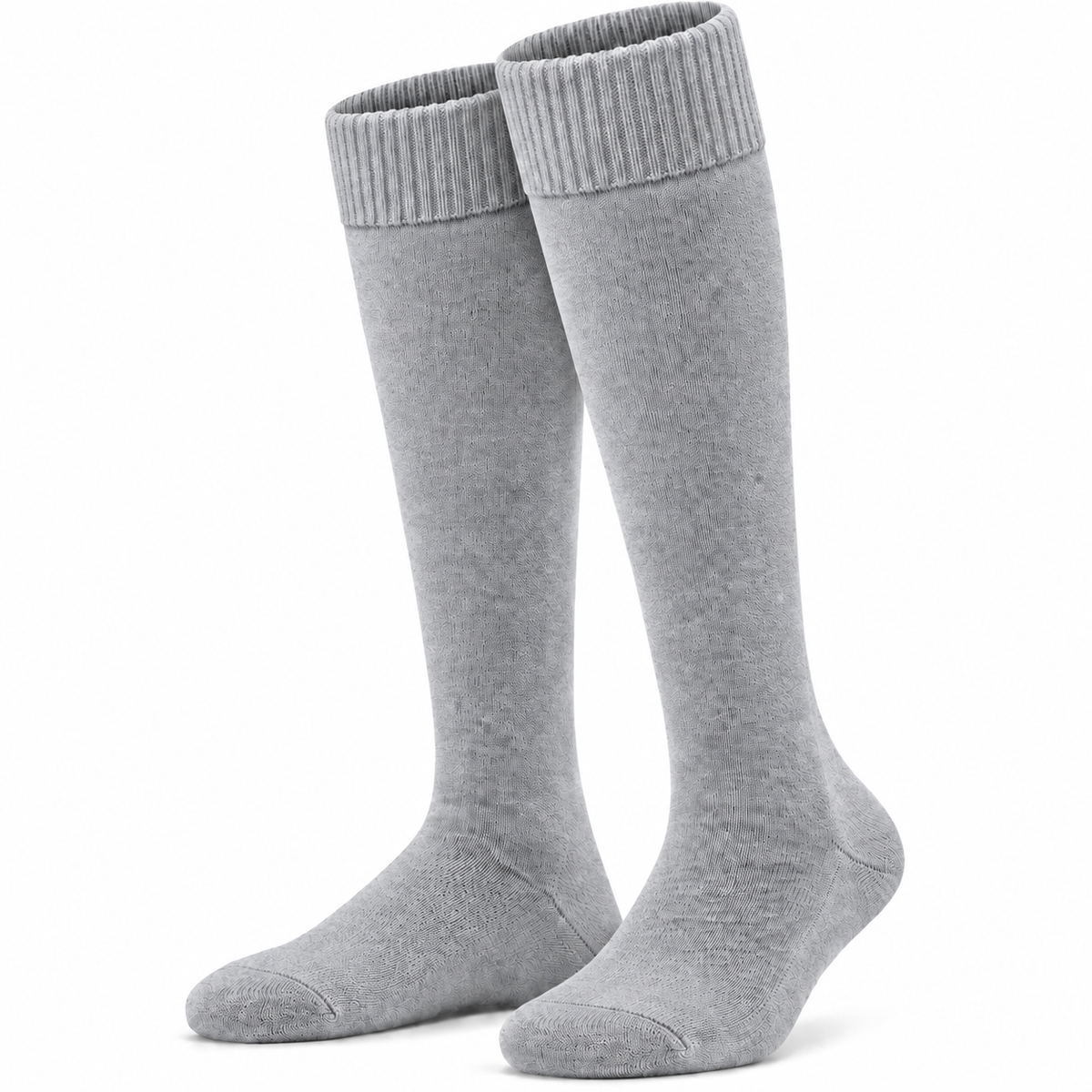 Terry Cotton Knee Length Grey Long Socks
