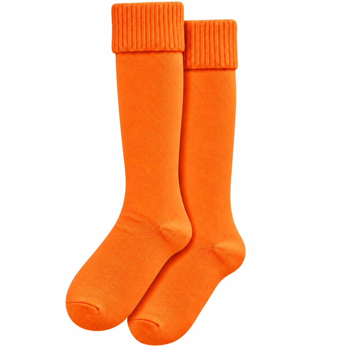 Terry Cotton Knee Length Orange Long Socks