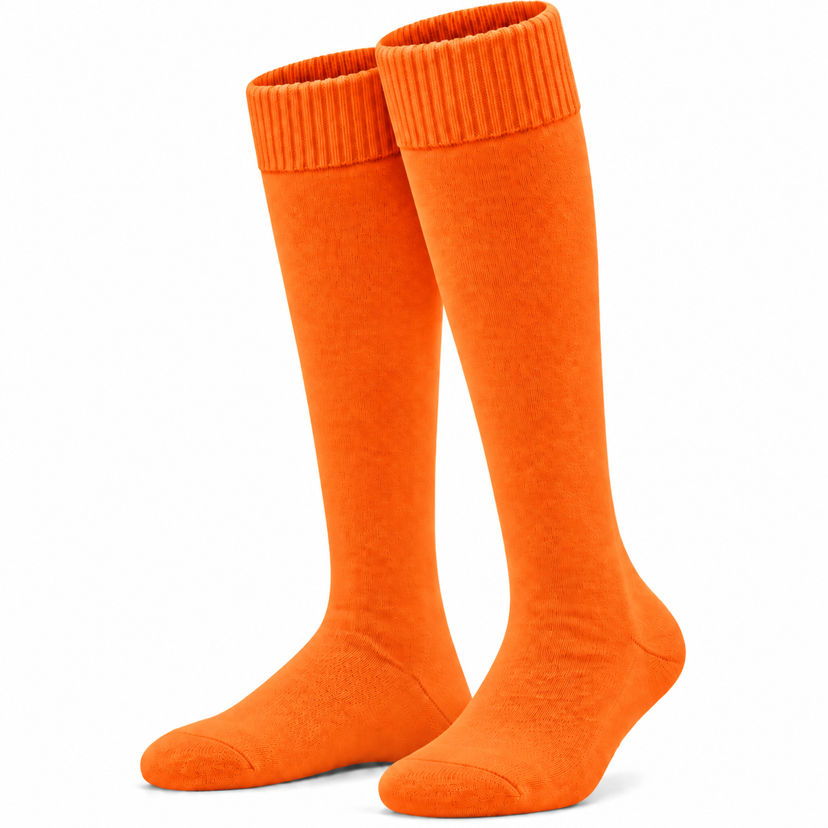 Terry Cotton Knee Length Orange Long Socks
