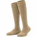 Terry Cotton Knee Length Khakhi Long Socks